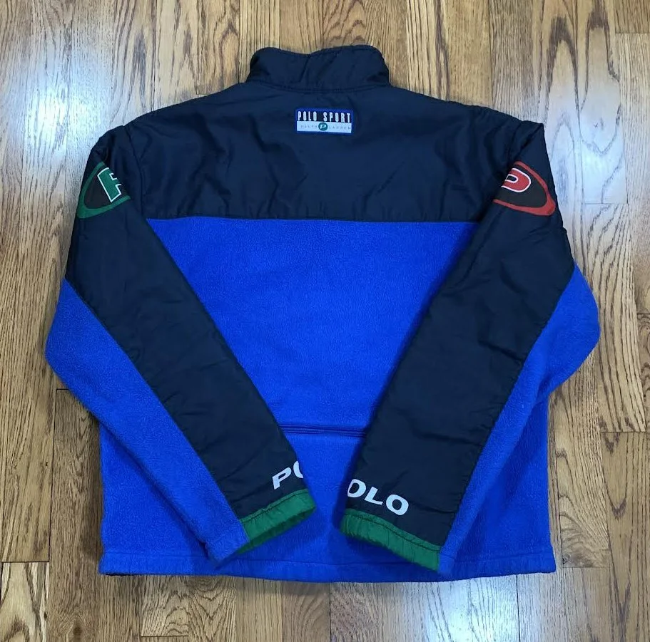 Ralph Lauren Polo Sport Pepsi Jacket レア Polo Ralph Lauren Polo Sport Fleece Jacket Pepsi 1992 Size L